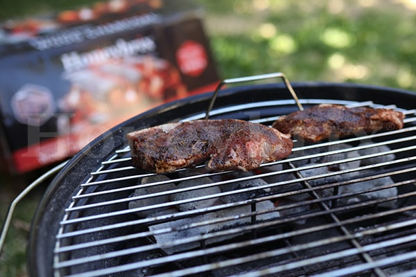grilling with charcoal